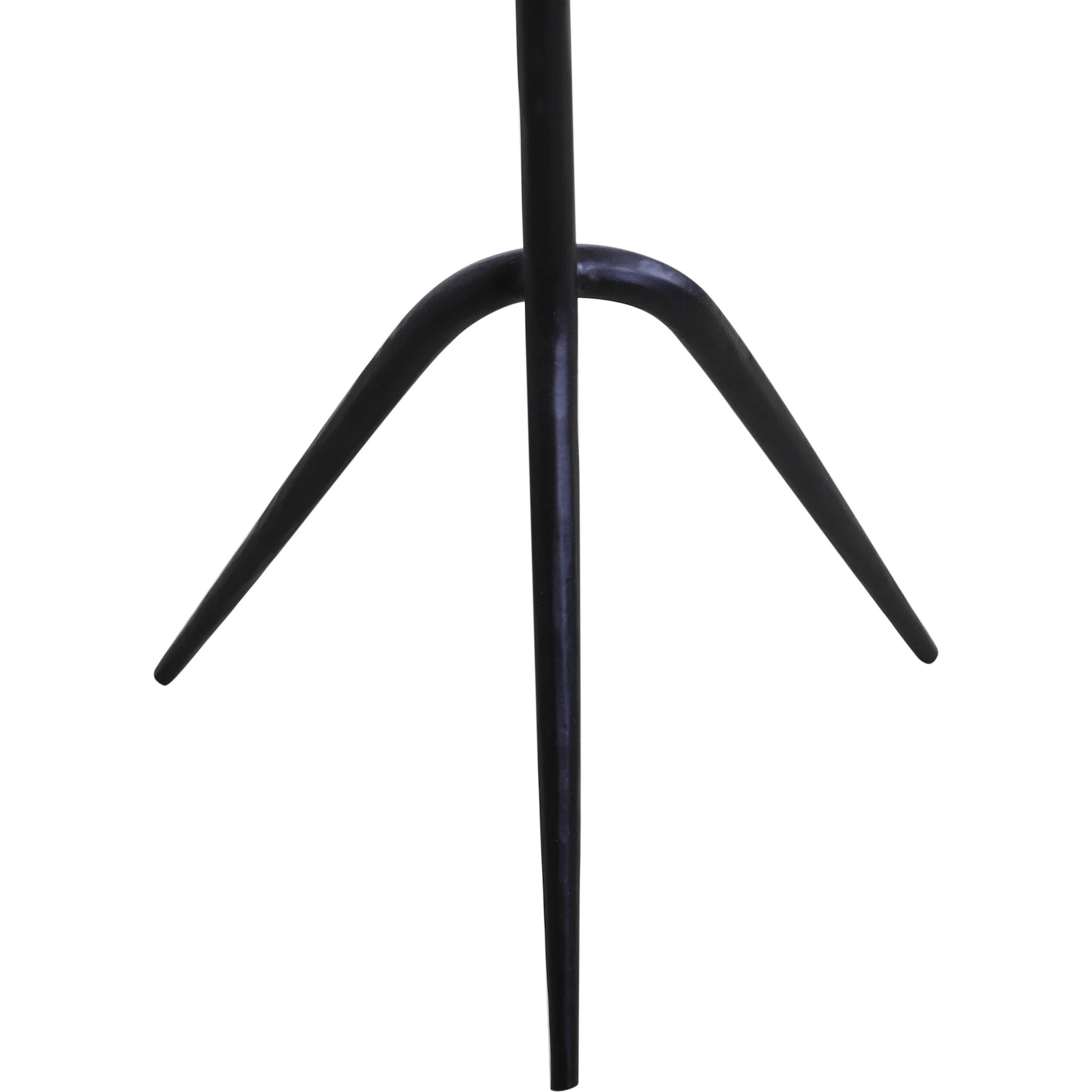 Glacier 18" Accent Table by World Interiors in powder coated black. Made from marble reclaimed iron in a modern style.