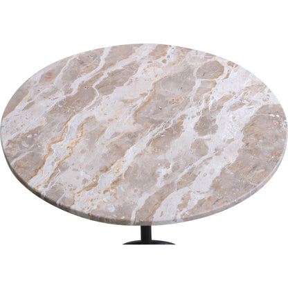 Glacier 18" Accent Table by World Interiors in powder coated black. Made from marble reclaimed iron in a modern style.