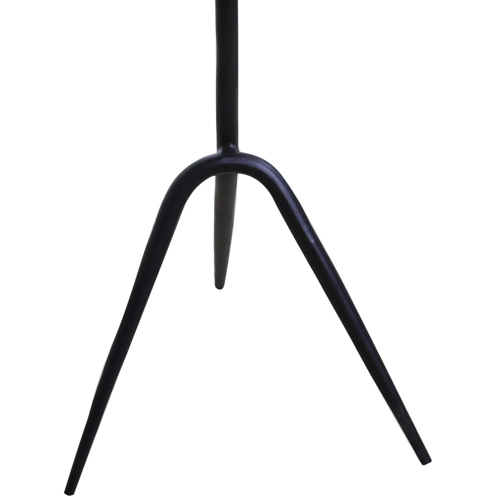 Glacier 18" Accent Table by World Interiors in powder coated black. Made from marble reclaimed iron in a modern style.