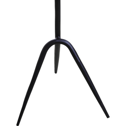 Glacier 18" Accent Table by World Interiors in powder coated black. Made from marble reclaimed iron in a modern style.