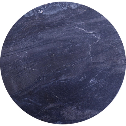 Glacier 18" Accent Table by World Interiors in powder coated black. Made from marble reclaimed iron in a modern style.