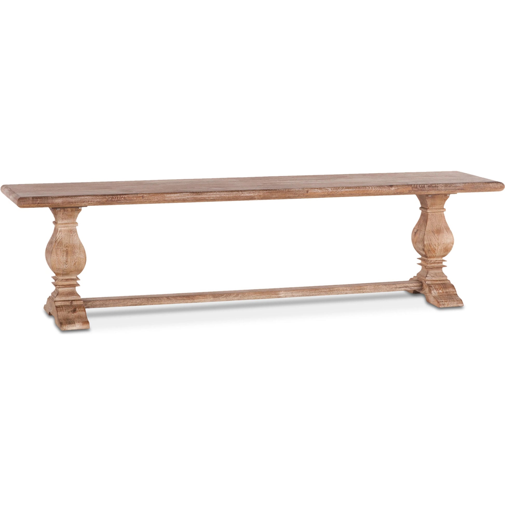 Pengrove Dining Bench by World Interiors in light brown and antique oak. Made from mango wood in a cottage & farmhouse style.