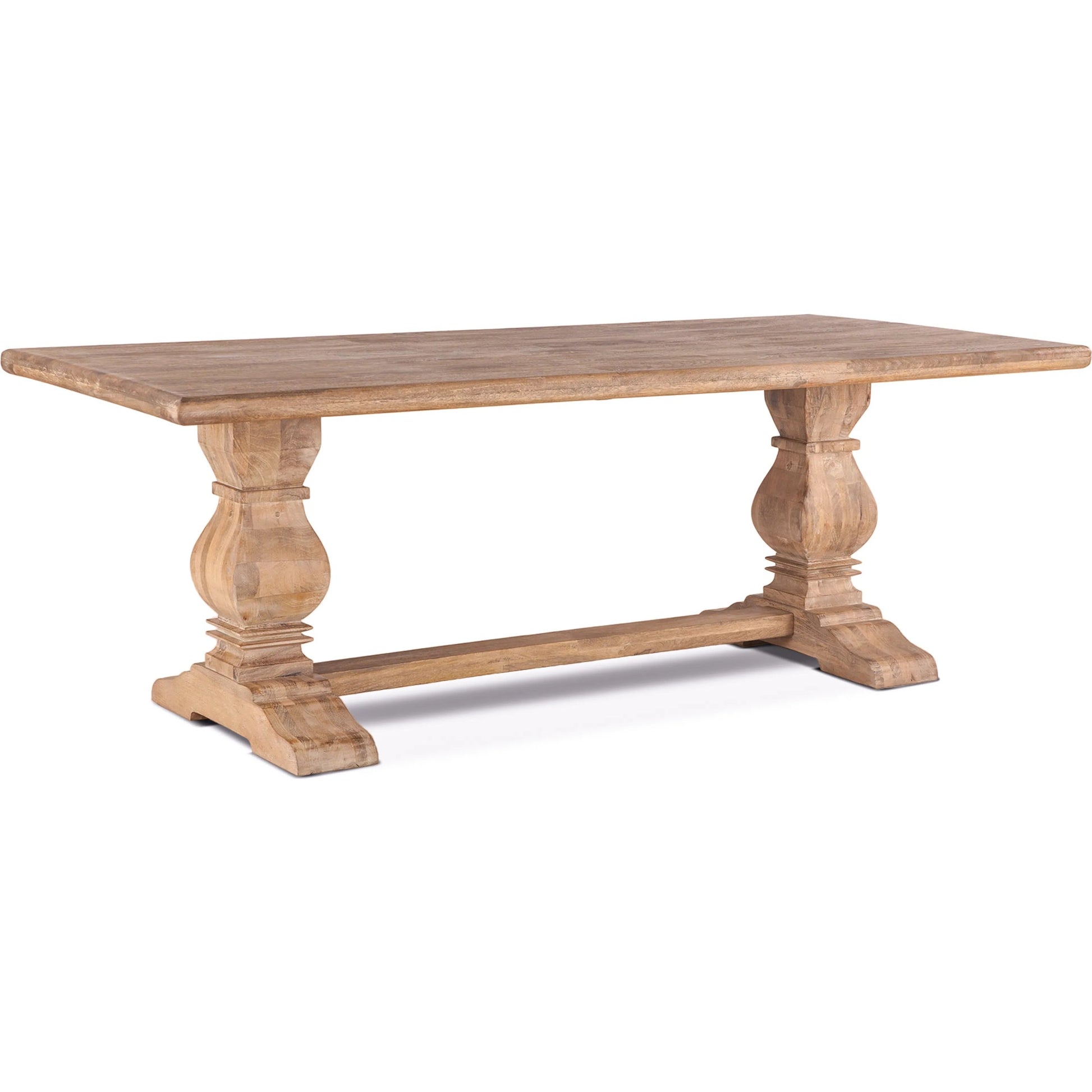 Pengrove Dining Table by World Interiors in light brown and antique oak. Made from mango wood in a cottage & farmhouse style.