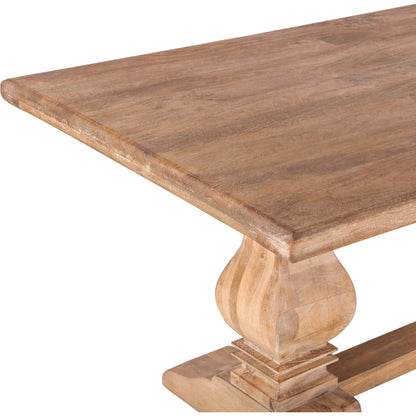 Pengrove Dining Table by World Interiors in light brown and antique oak. Made from mango wood in a cottage & farmhouse style.