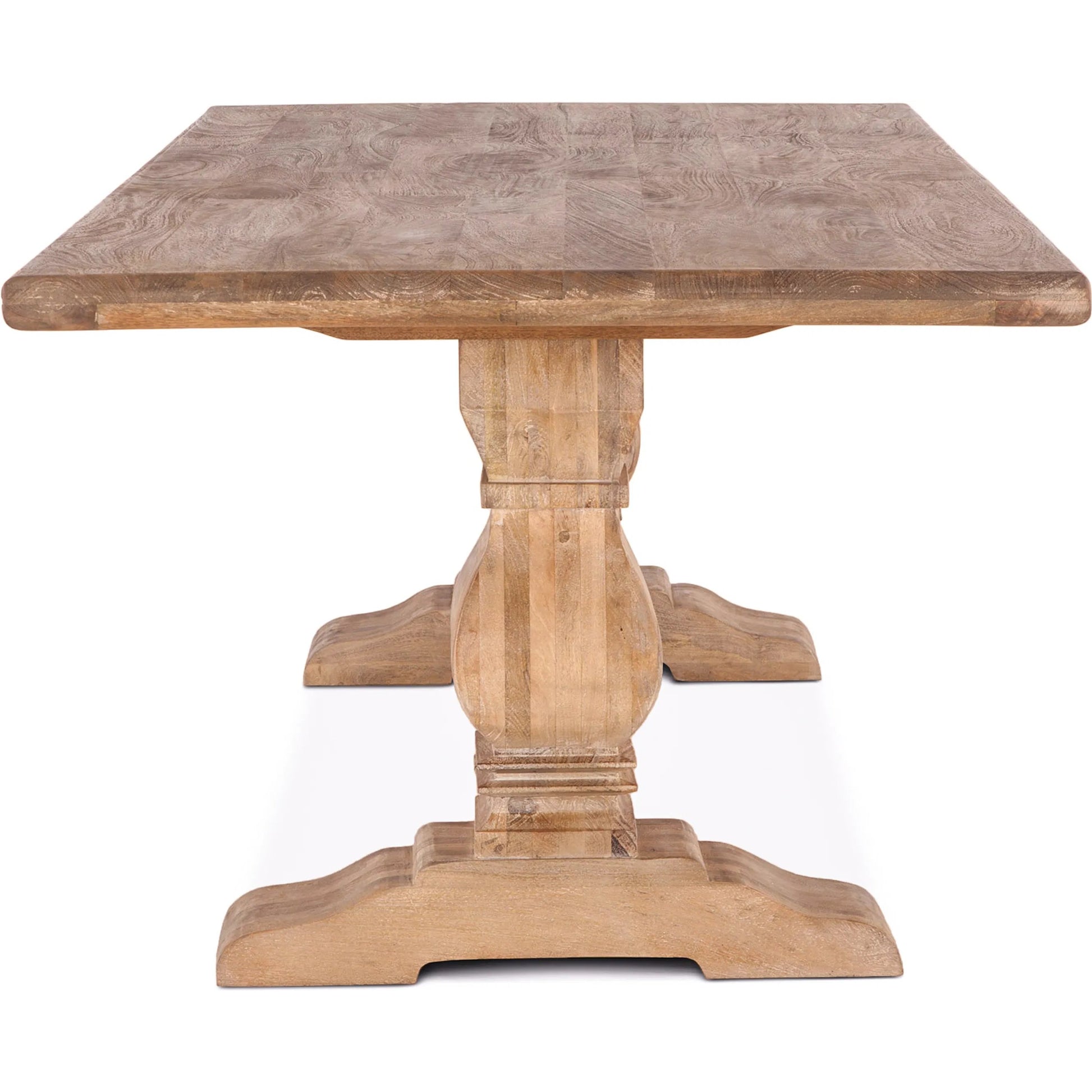 Pengrove Dining Table by World Interiors in light brown and antique oak. Made from mango wood in a cottage & farmhouse style.