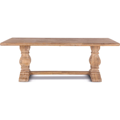 Pengrove Dining Table by World Interiors in light brown and antique oak. Made from mango wood in a cottage & farmhouse style.