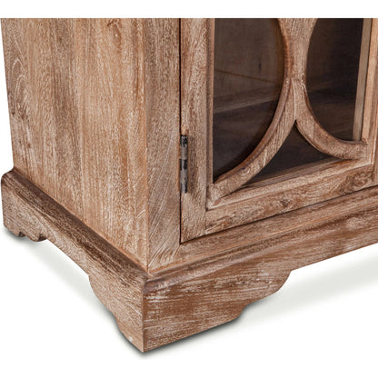 Pengrove Sideboard by World Interiors in light brown and antique oak. Made from mango wood, glass in a cottage & farmhouse style.