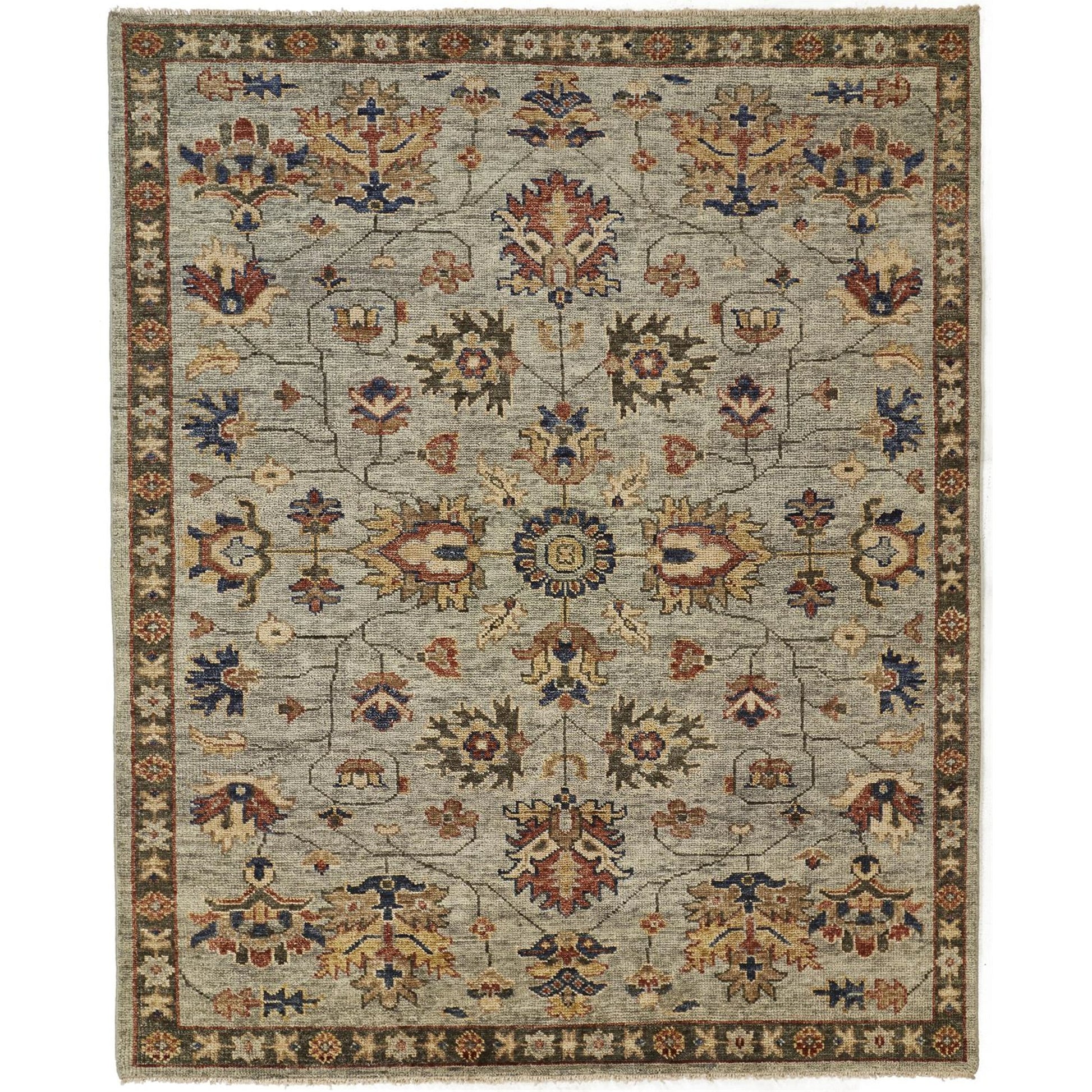 Carrington Traditional Oriental Rug - 6503F by Feizy in gray, gold, red. Made from wool in a unique style.