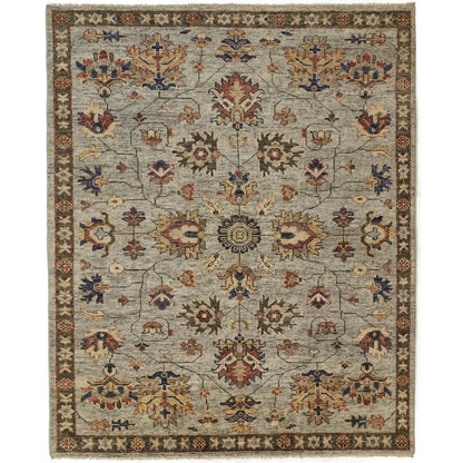 Carrington Traditional Oriental Rug - 6503F by Feizy in gray, gold, red. Made from wool in a unique style.