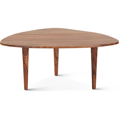 Arrey 37" Coffee Table by World Interiors in russett and natural. Made from sheesham wood in a transitional style.