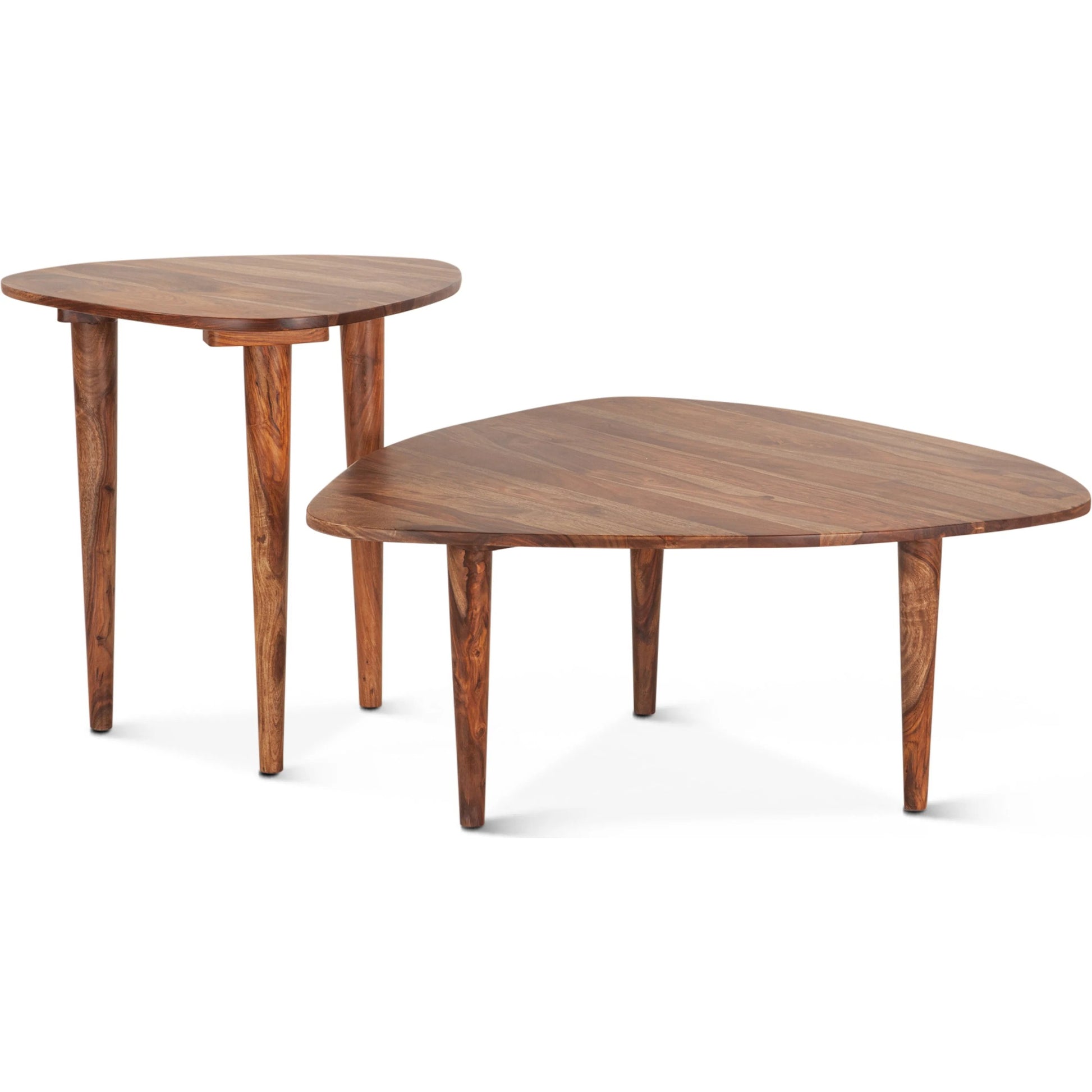 Arrey 37" Coffee Table by World Interiors in russett and natural. Made from sheesham wood in a transitional style.