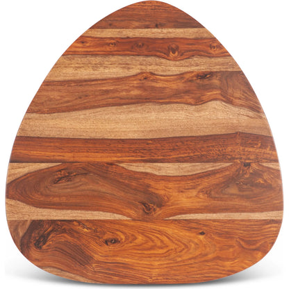 Arrey 23" Side Table by World Interiors in russett and natural. Made from sheesham wood in a transitional style.