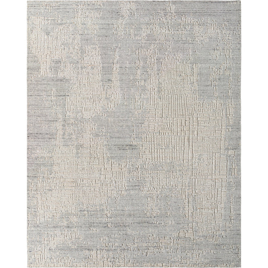 Finesse Rug - 487691 by Surya in pale slate, metallic - silver, light silver, pewter. Made from face: 65% wool, 35% viscose in a unique style.
