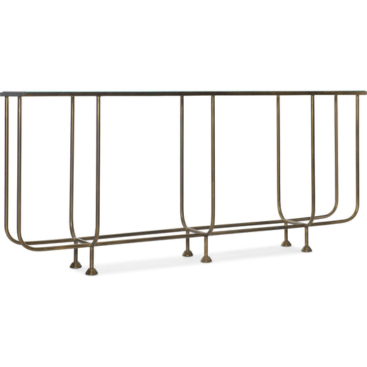 Commerce & Market Kiara Sofa Console Base by Hooker Furniture in gold. Made from iron in a modern style.