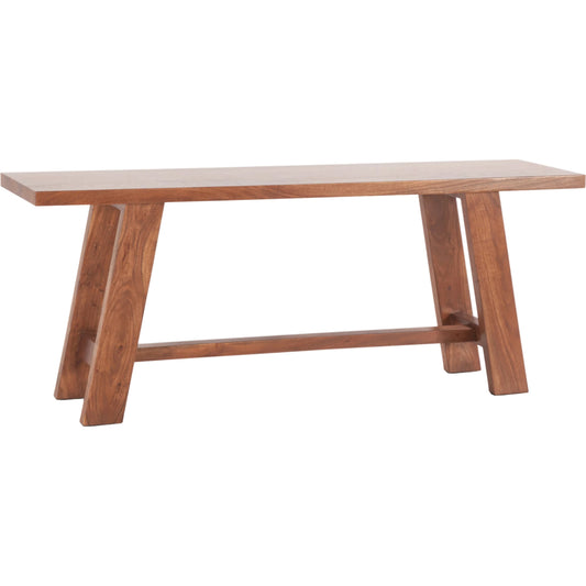 Stavanger 60" Counter Bench by World Interiors in browns and cinnamon brown. Made from acacia wood in a unique style.