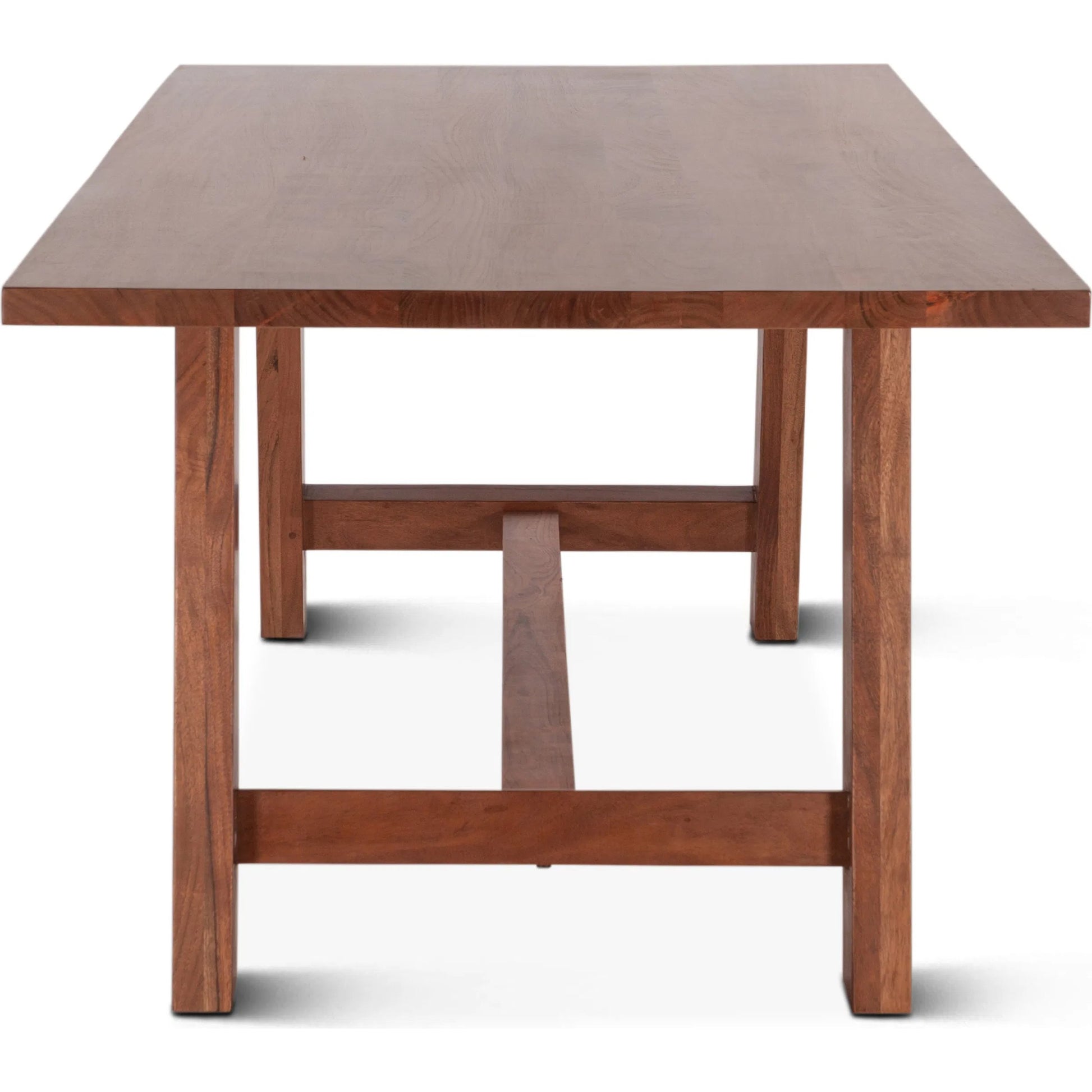 Stavanger 94" Dining Table by World Interiors in browns and cinnamon brown. Made from acacia wood in a transitional style.