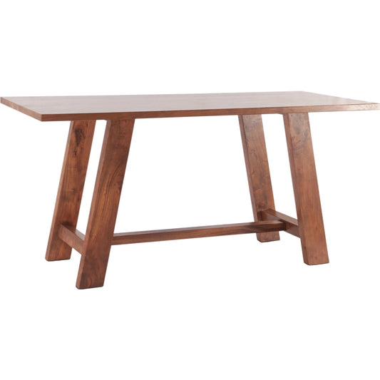 Stavanger 75" Gathering Table by World Interiors in browns and cinnamon brown. Made from acacia wood in a unique style.