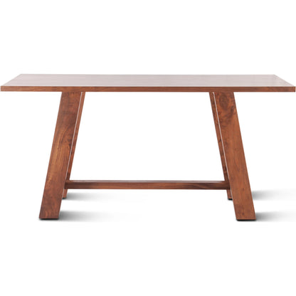 Stavanger 75" Gathering Table by World Interiors in browns and cinnamon brown. Made from acacia wood in a transitional style.