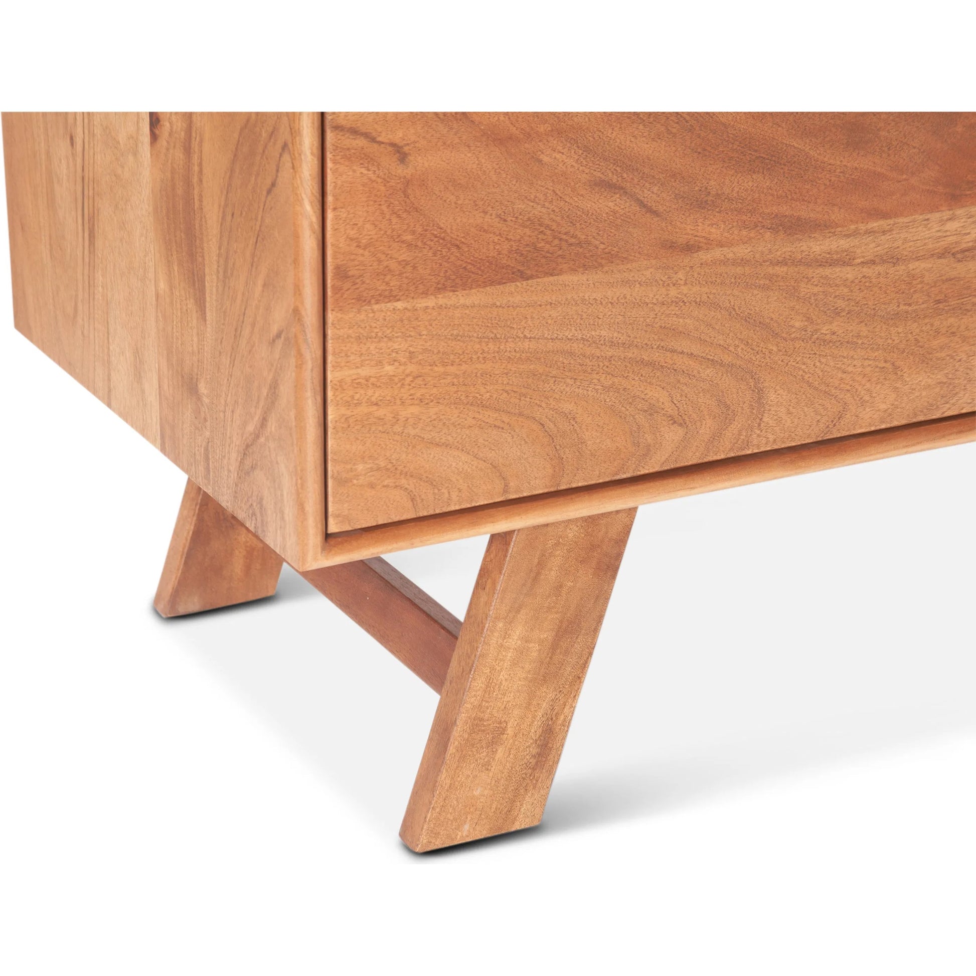 Stavanger Sideboard by World Interiors in browns and cinnamon brown. Made from acacia wood in a transitional style.