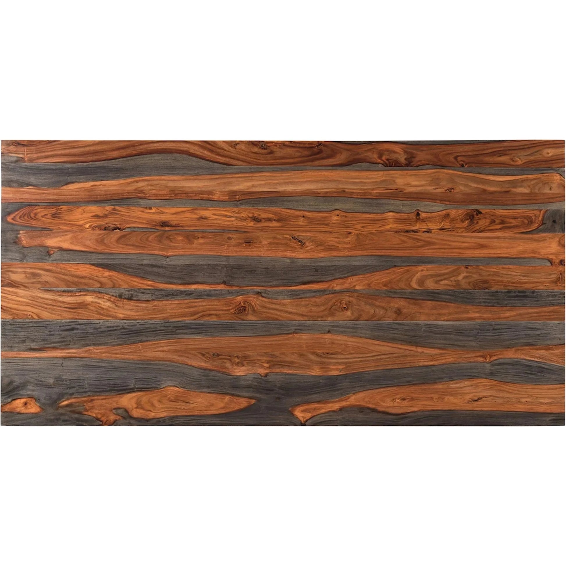 Summit Coffee Table by World Interiors in brown and gray and capri sheeesham. Made from sheesham wood, iron in a unique style.