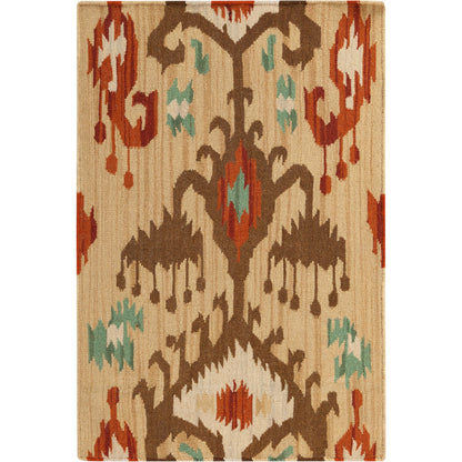 Frontier Rug - 1324 by Surya in tan, brown, beige, rust, sage. Made from 100% wool in a unique style.