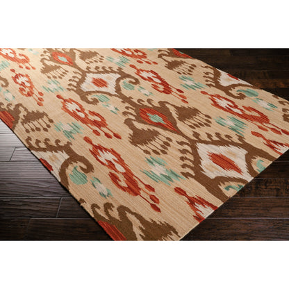 Frontier Rug - 1324 by Surya in tan, brown, beige, rust, sage. Made from 100% wool in a unique style.
