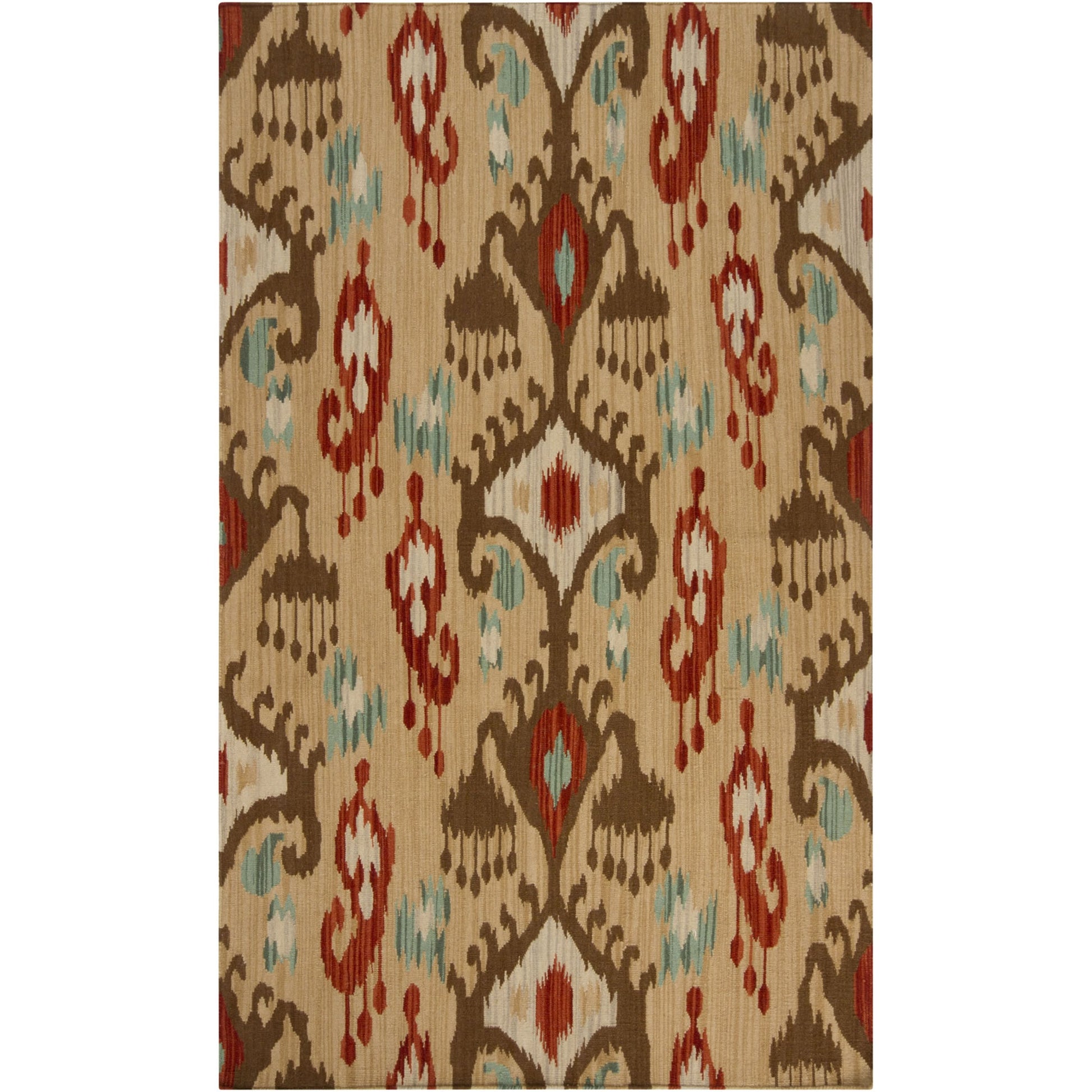 Frontier Rug - 1324 by Surya in tan, brown, beige, rust, sage. Made from 100% wool in a unique style.