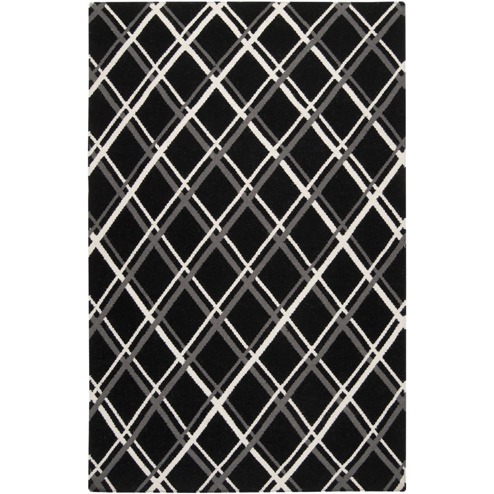 Frontier Rug - 1325 by Surya in black, charcoal, light beige. Made from 100% wool in a unique style.