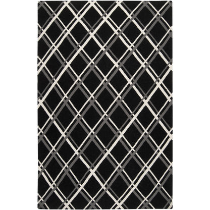 Frontier Rug - 1325 by Surya in black, charcoal, light beige. Made from 100% wool in a unique style.