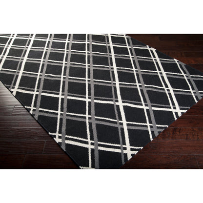 Frontier Rug - 1325 by Surya in black, charcoal, light beige. Made from 100% wool in a unique style.