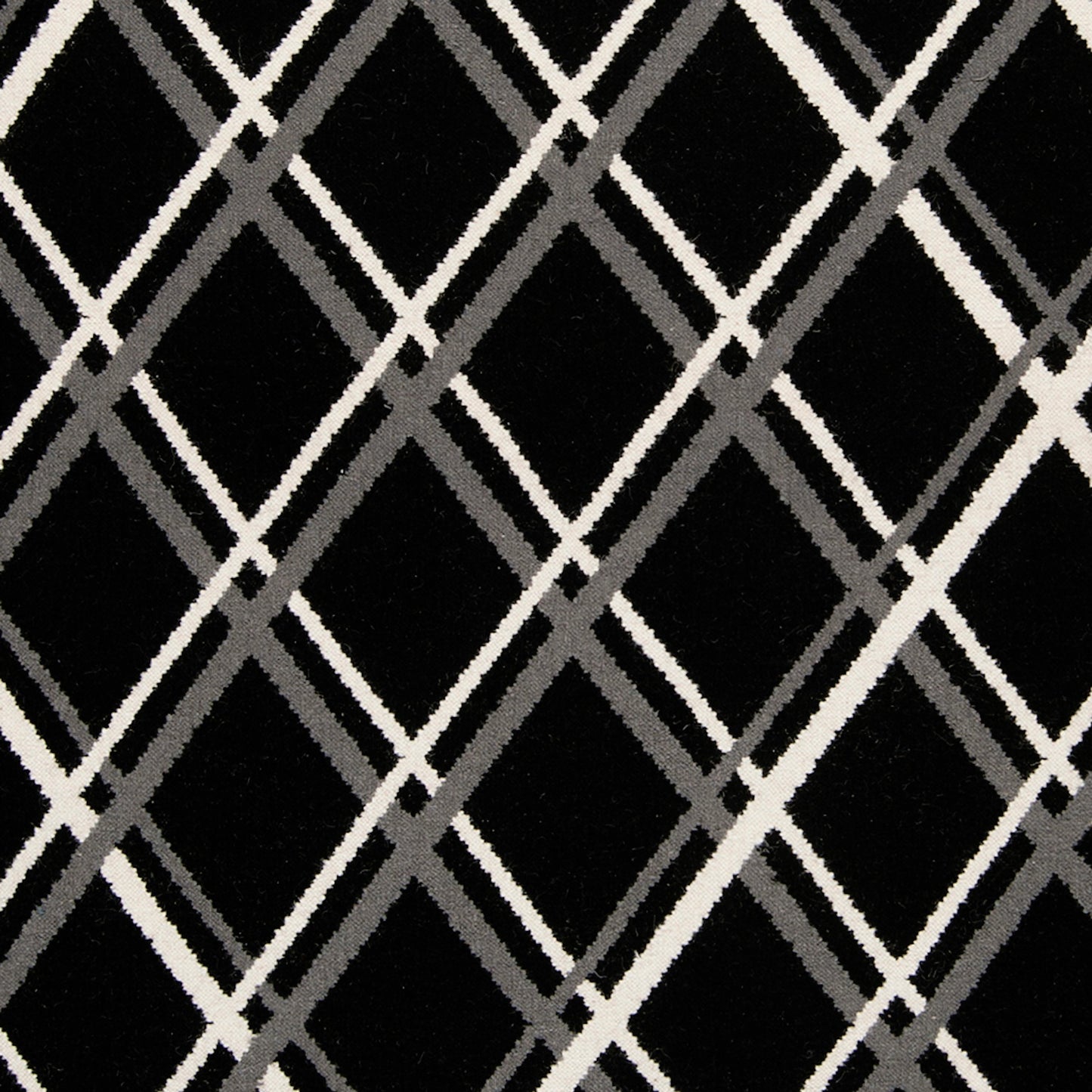 003 31731-3198 | Closeup | Frontier Rug - 1325 by Surya in black, charcoal, light beige. Made from 100% wool in a unique style.