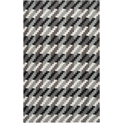 Frontier Rug - 1327 by Surya in slate, black, light beige. Made from 100% wool in a unique style.