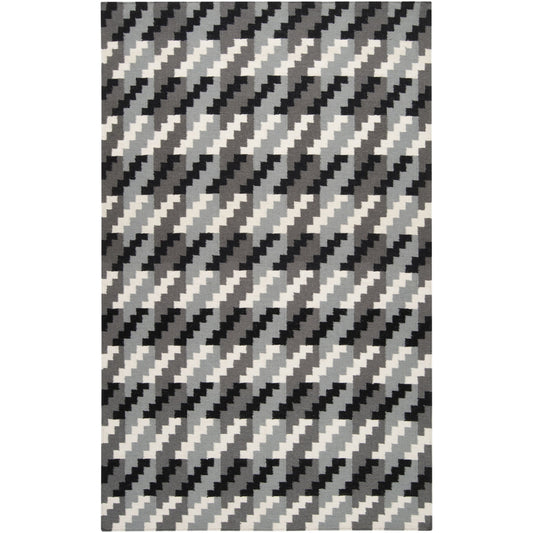 Frontier Rug - 1327 by Surya in slate, black, light beige. Made from 100% wool in a unique style.