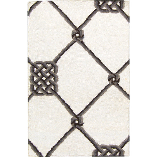 Frontier Rug - 617 by Surya in light beige, gray, charcoal, black. Made from 100% wool in a unique style.