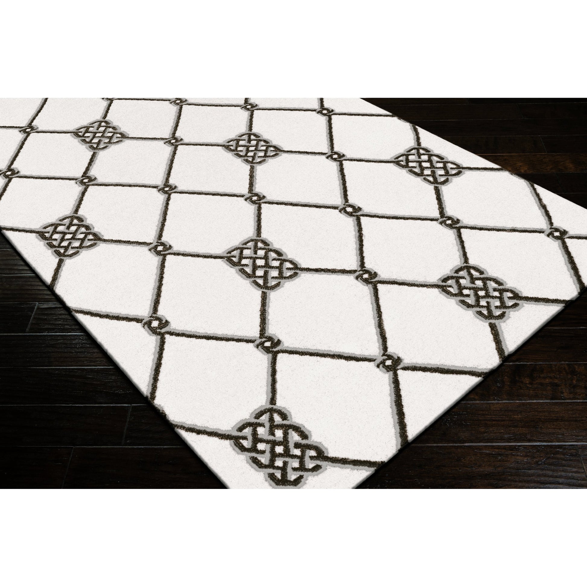 Frontier Rug - 617 by Surya in light beige, gray, charcoal, black. Made from 100% wool in a unique style.