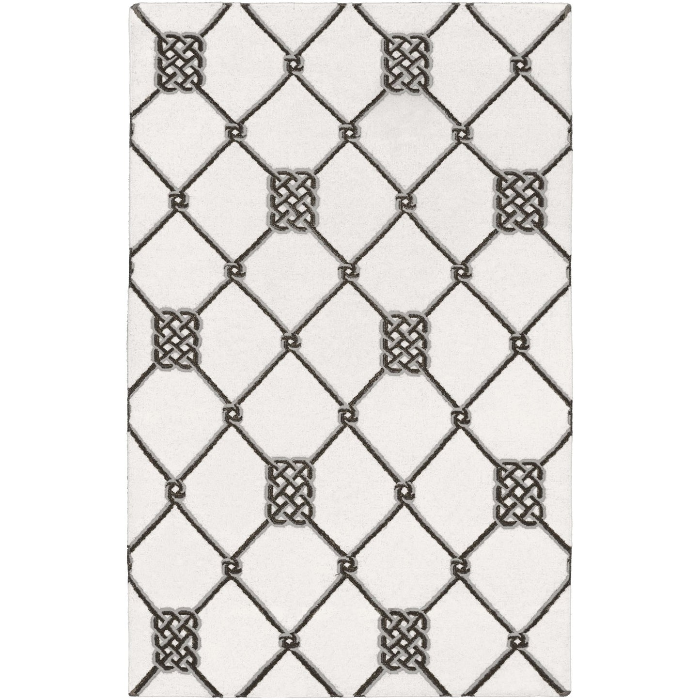 001 33848-3195,33848-3196 | Primary Silo | Frontier Rug - 617 by Surya in light beige, gray, charcoal, black. Made from 100% wool in a unique style.
