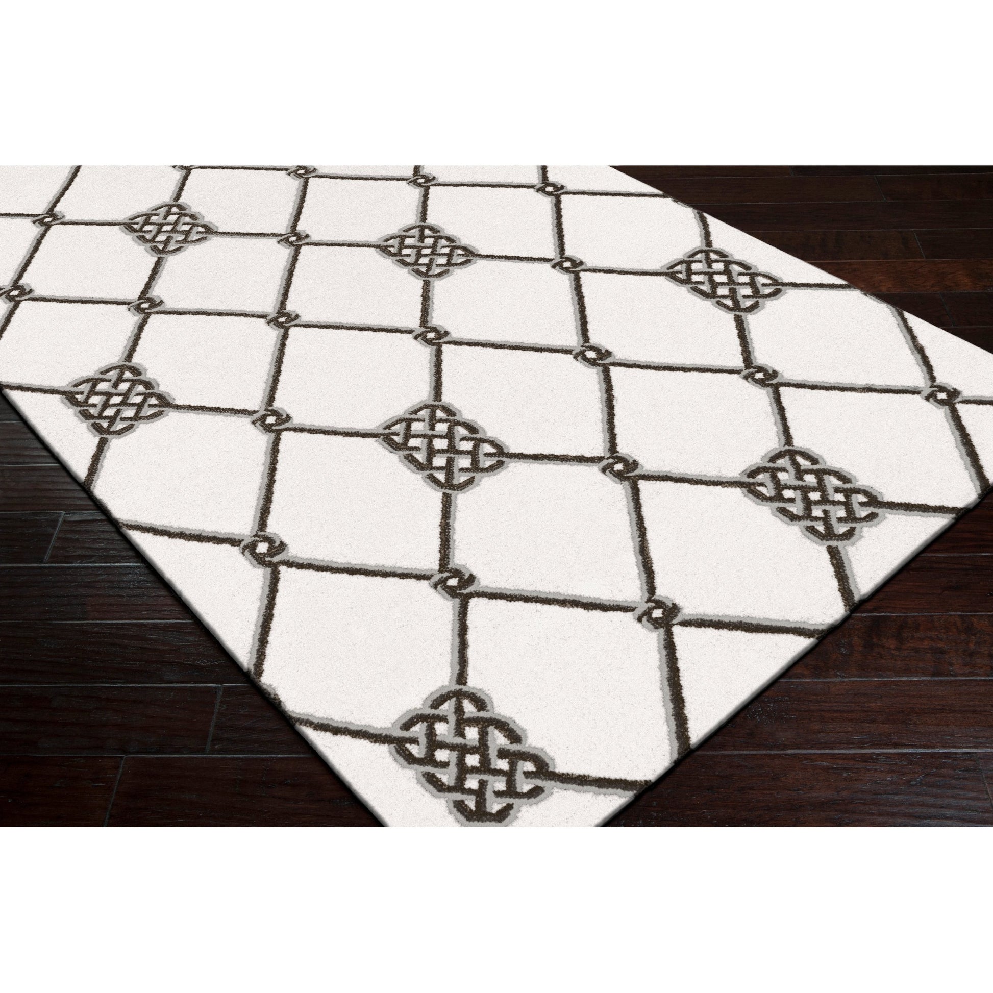 Frontier Rug - 617 by Surya in light beige, gray, charcoal, black. Made from 100% wool in a unique style.