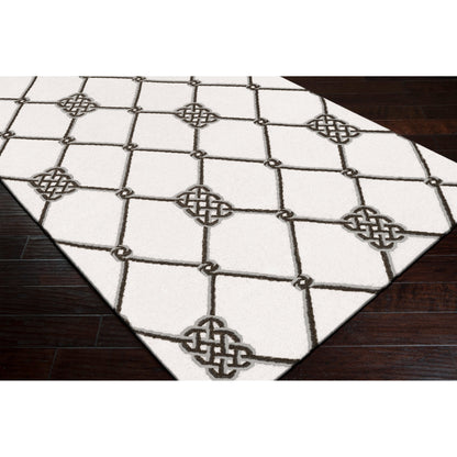 Frontier Rug - 617 by Surya in light beige, gray, charcoal, black. Made from 100% wool in a unique style.