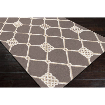 Frontier Rug - 617 by Surya in light beige, gray, charcoal, black. Made from 100% wool in a unique style.