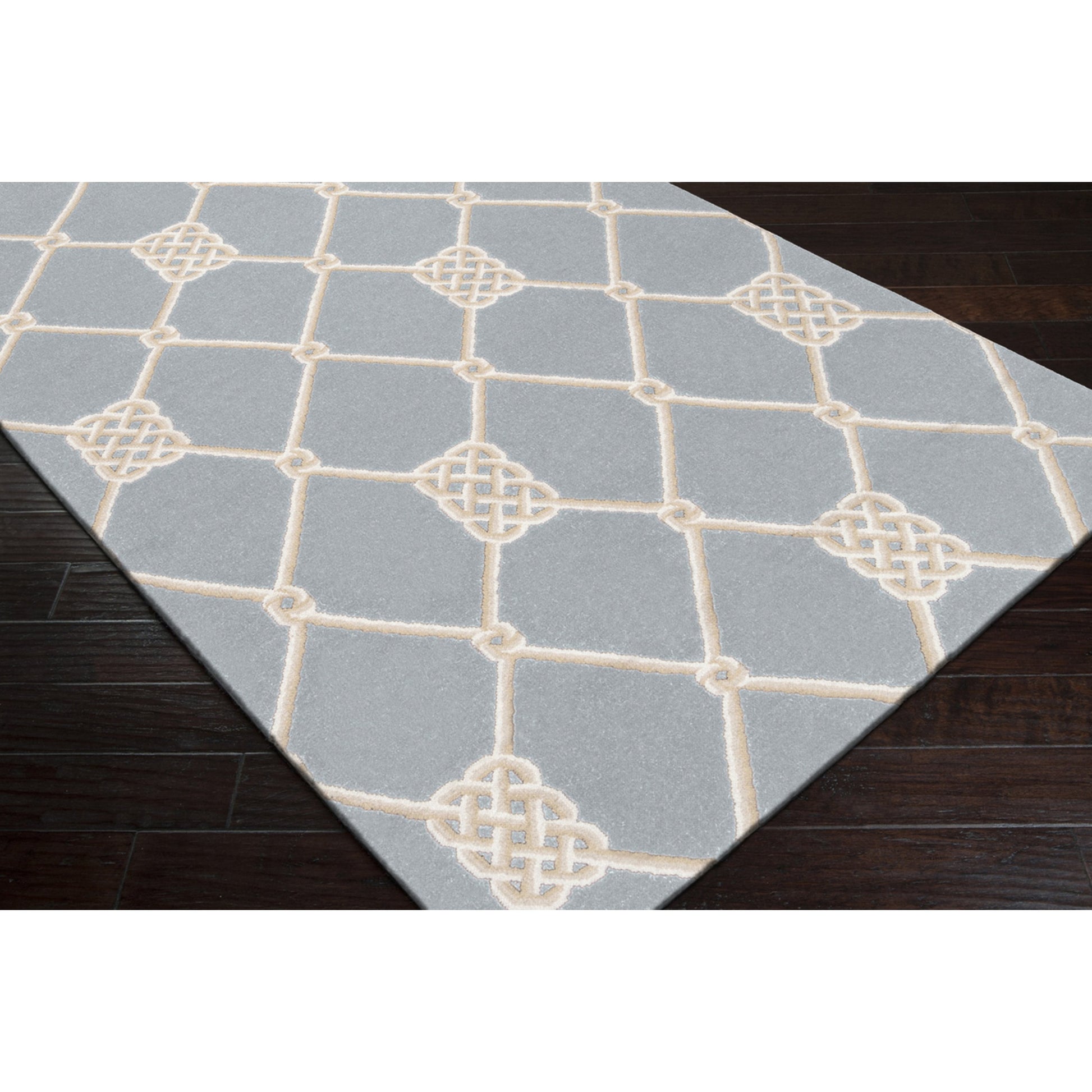 Frontier Rug - 617 by Surya in light beige, gray, charcoal, black. Made from 100% wool in a unique style.