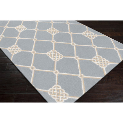 Frontier Rug - 617 by Surya in light beige, gray, charcoal, black. Made from 100% wool in a unique style.