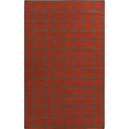 Frontier Rug - 76 by Surya in brick brown. Made from 100% wool in a unique style.