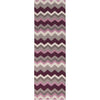 Ivory, Dark Brown, Gray, Mauve, Plum / 2'6" x 8'