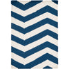 White, Dark Blue / 2' x 3'