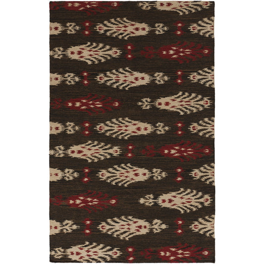 Frontier Rug - 1329 by Surya in espresso, copper penny. Made from 100% wool in a unique style.