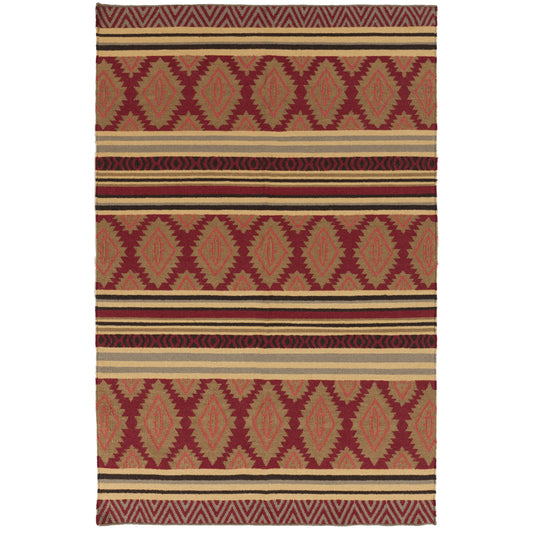 Frontier Rug - 1330 by Surya in black, burnt orange, medium brown, wheat, rose. Made from 100% wool in a unique style.