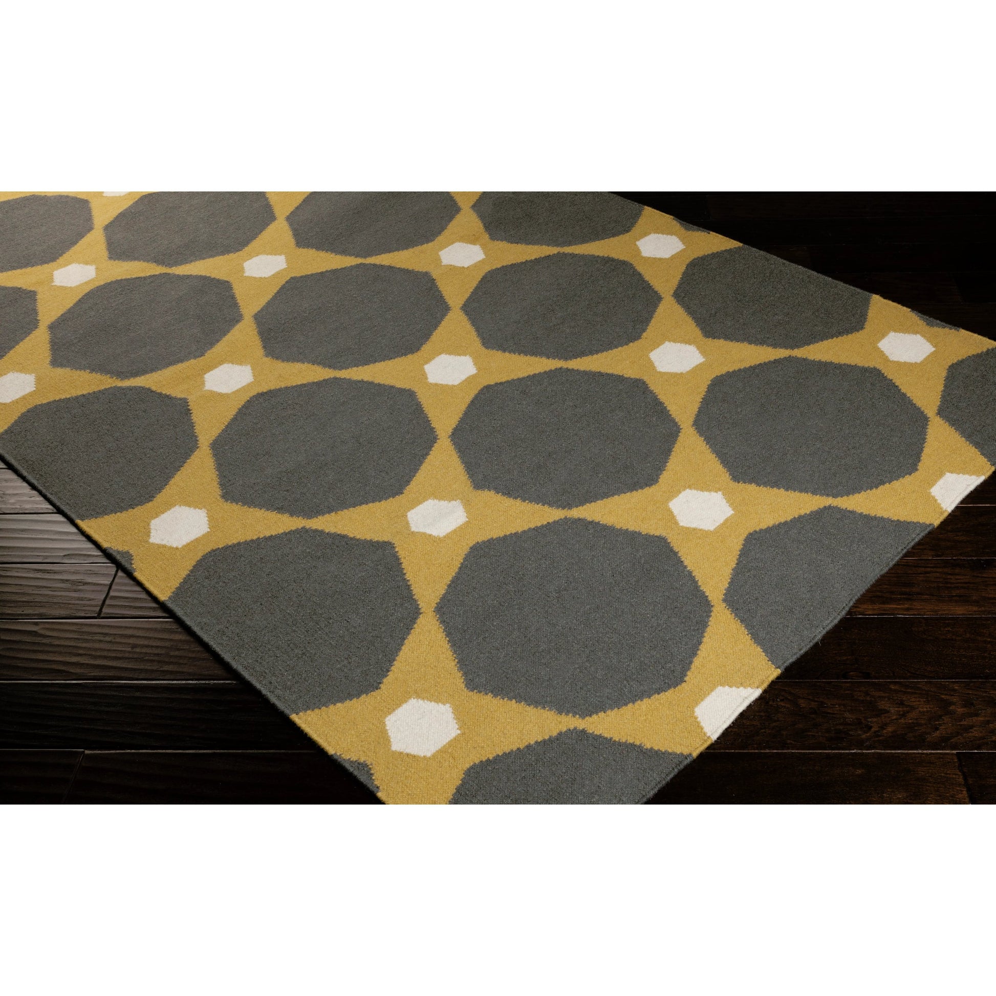 Frontier Rug - 623 by Surya in charcoal, mustard, cream. Made from 100% wool in a unique style.