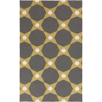 Frontier Rug - 623 by Surya in charcoal, mustard, cream. Made from 100% wool in a unique style.