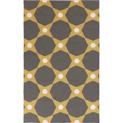 Frontier Rug - 623 by Surya in charcoal, mustard, cream. Made from 100% wool in a unique style.