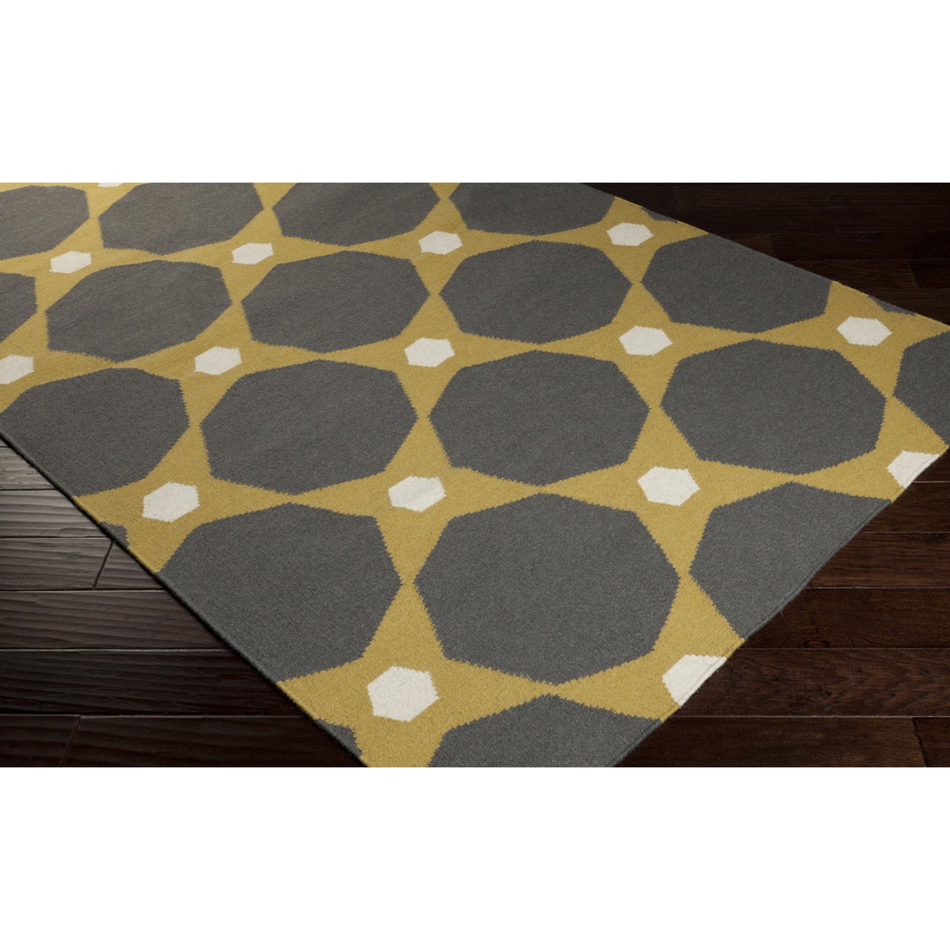 Frontier Rug - 623 by Surya in charcoal, mustard, cream. Made from 100% wool in a unique style.